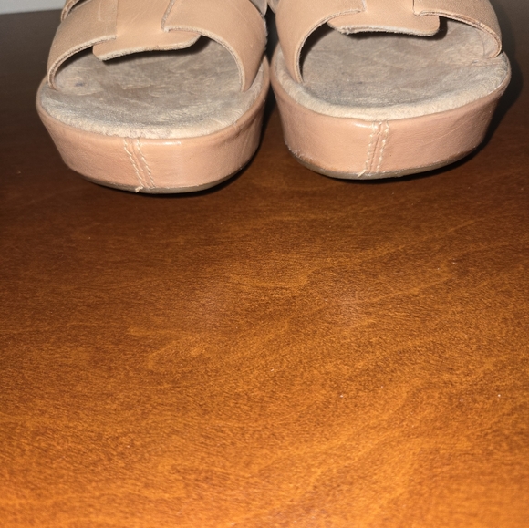 Women's Leather Wedge Heel Korks Sandals - Picture 8 of 10